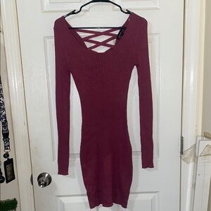 Derek Heart Sweater Bodycon Dress